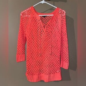 Willi Smith Women's Coral Knit Sweater sz Small